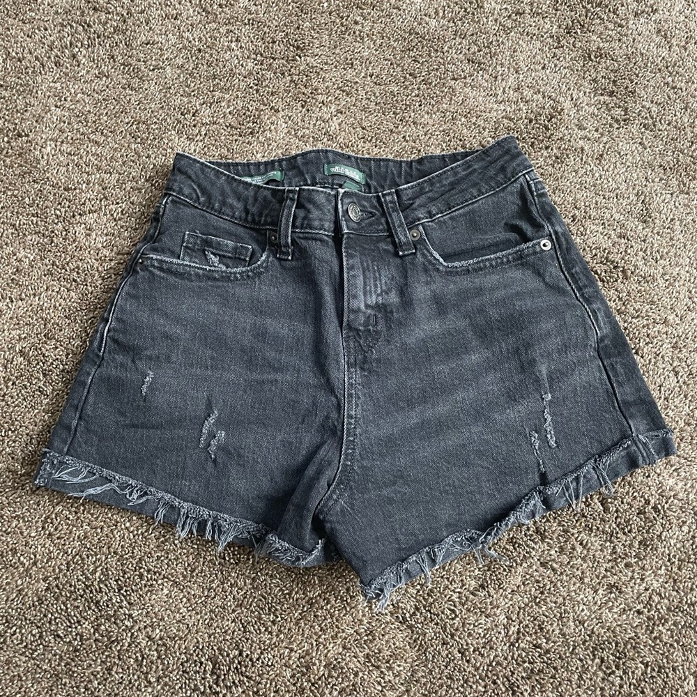 Women's Black Denim Shorts